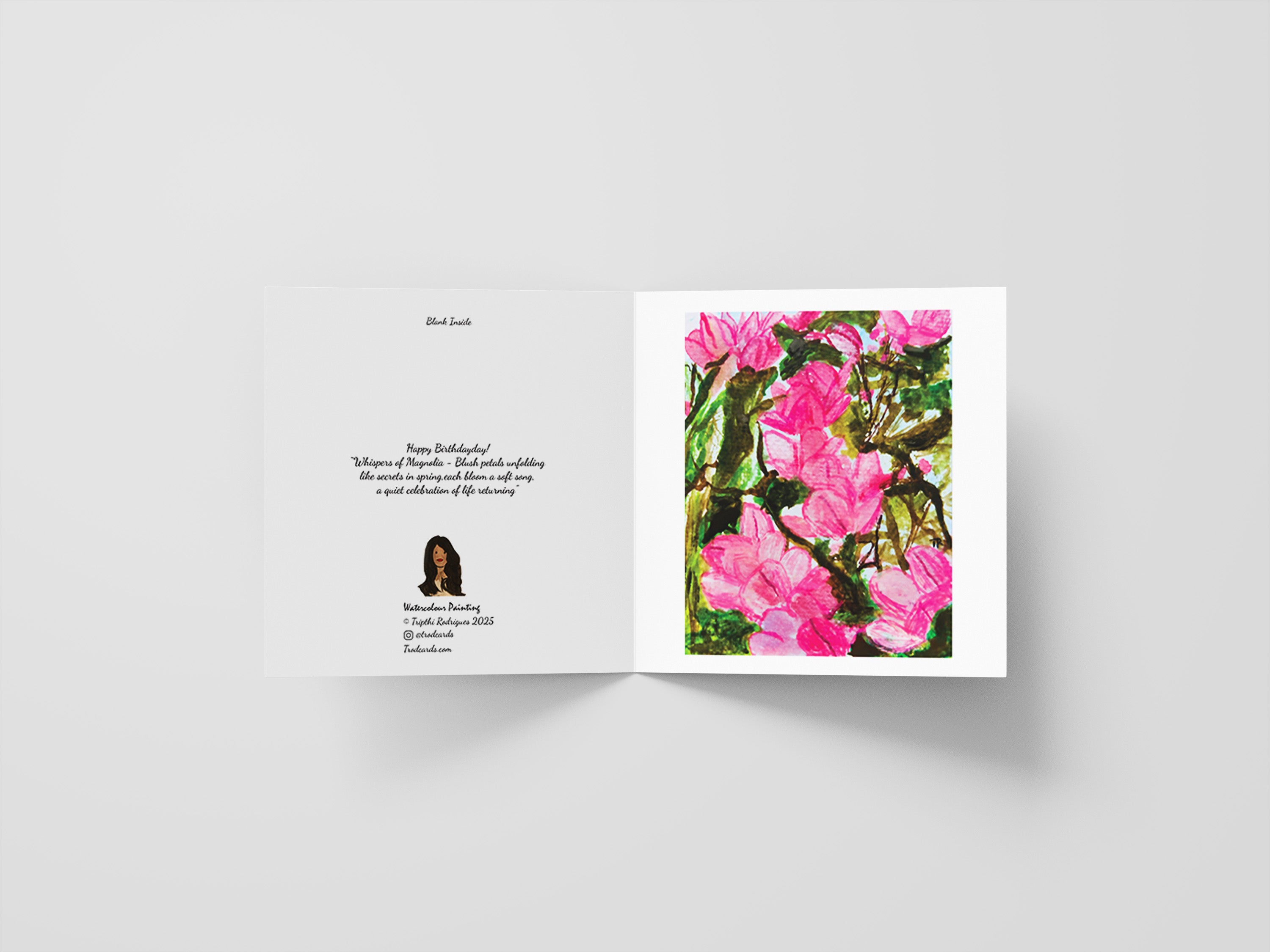 Magnolia Birthday Card