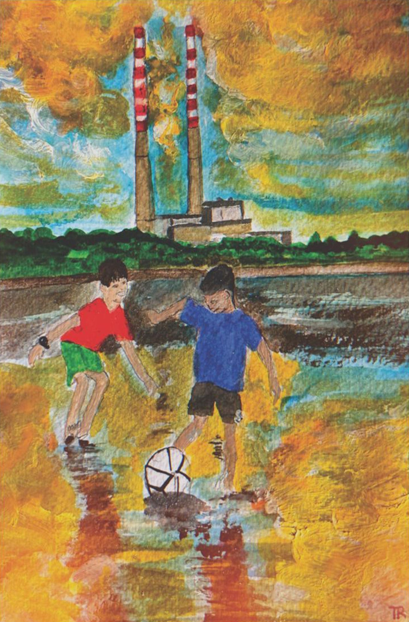 Evening kickout at Poolbeg