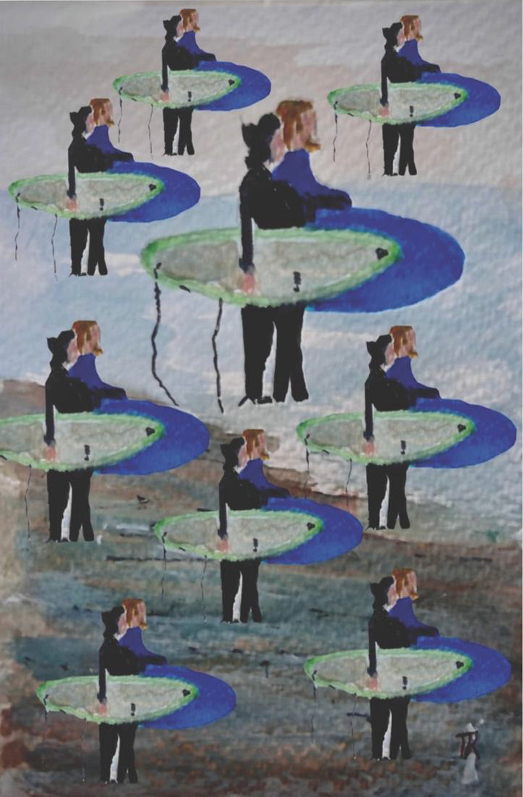 Surfers at Strandhill