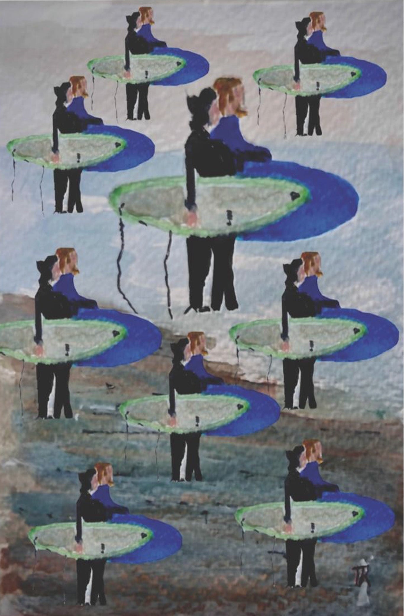 Surfers at Strandhill